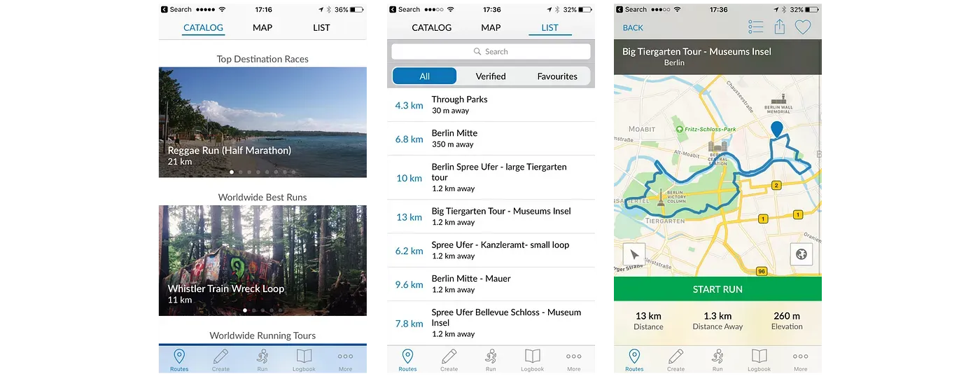 用來做以下使用者測試的 RunGo 畫面。