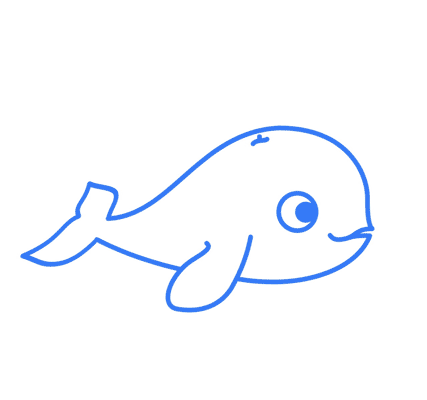 以 SVG 繪製的鯨魚動畫