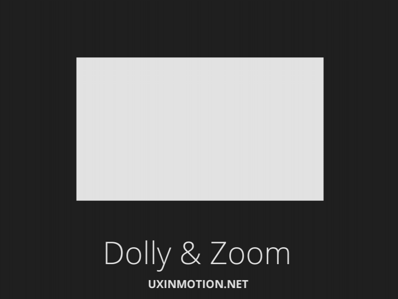 Dolly & Zoom（移動鏡頭和縮放）